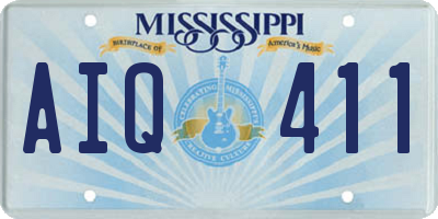MS license plate AIQ411