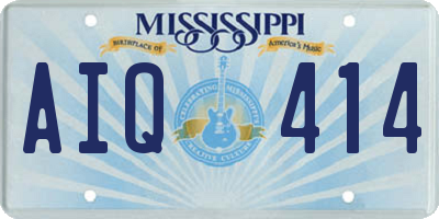 MS license plate AIQ414