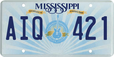 MS license plate AIQ421