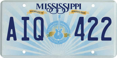 MS license plate AIQ422