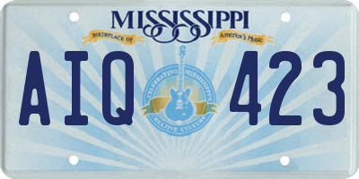MS license plate AIQ423