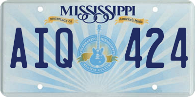 MS license plate AIQ424
