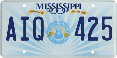 MS license plate AIQ425