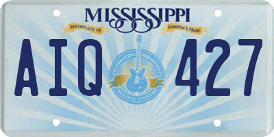 MS license plate AIQ427