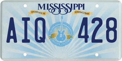 MS license plate AIQ428