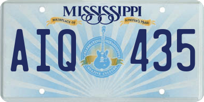 MS license plate AIQ435