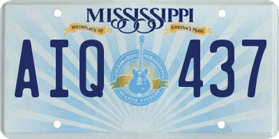 MS license plate AIQ437