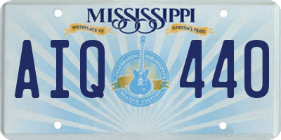 MS license plate AIQ440