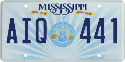 MS license plate AIQ441