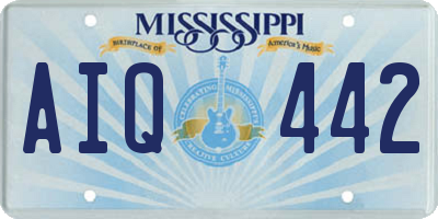 MS license plate AIQ442