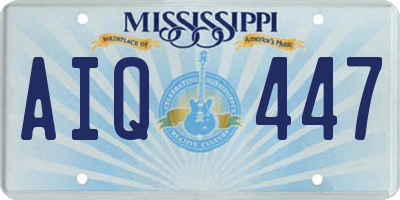 MS license plate AIQ447