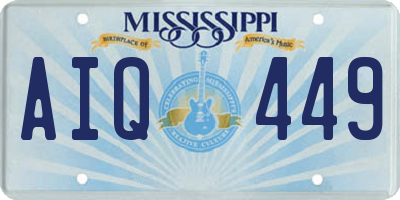MS license plate AIQ449