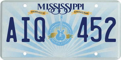 MS license plate AIQ452