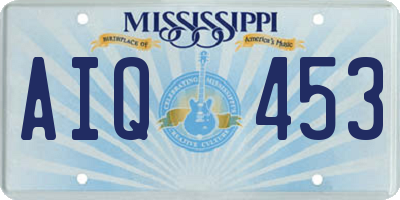 MS license plate AIQ453