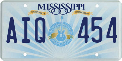 MS license plate AIQ454