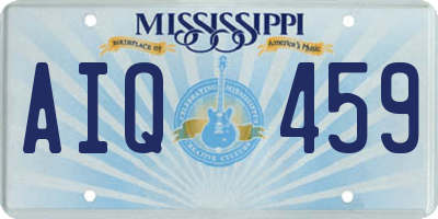 MS license plate AIQ459