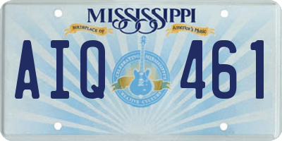 MS license plate AIQ461