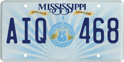 MS license plate AIQ468