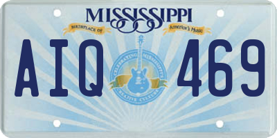MS license plate AIQ469