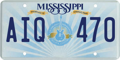 MS license plate AIQ470
