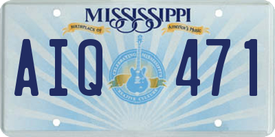 MS license plate AIQ471