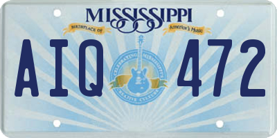 MS license plate AIQ472