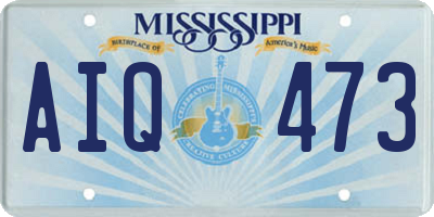 MS license plate AIQ473