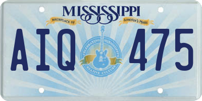 MS license plate AIQ475