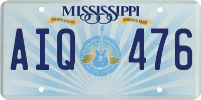 MS license plate AIQ476