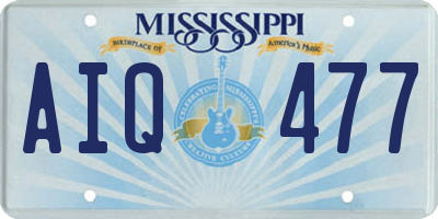 MS license plate AIQ477