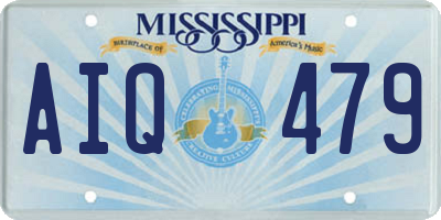 MS license plate AIQ479