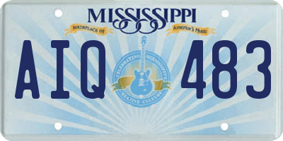 MS license plate AIQ483