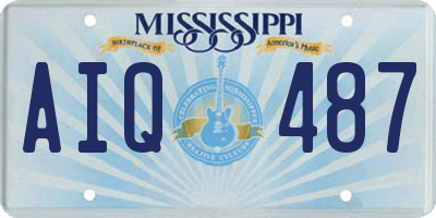 MS license plate AIQ487