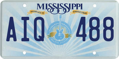 MS license plate AIQ488