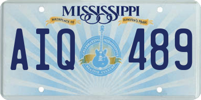 MS license plate AIQ489