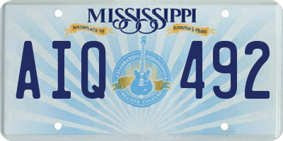 MS license plate AIQ492