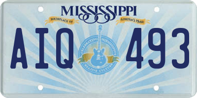 MS license plate AIQ493