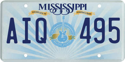 MS license plate AIQ495