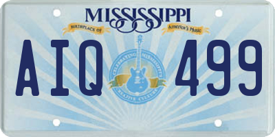 MS license plate AIQ499