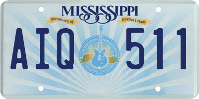 MS license plate AIQ511