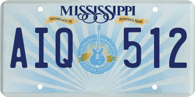 MS license plate AIQ512