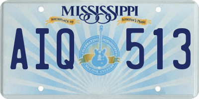 MS license plate AIQ513