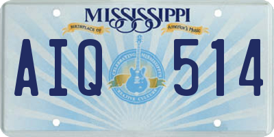 MS license plate AIQ514