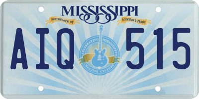 MS license plate AIQ515