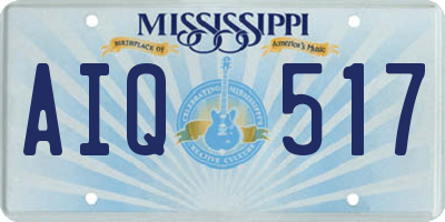 MS license plate AIQ517