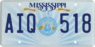 MS license plate AIQ518