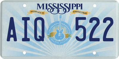 MS license plate AIQ522