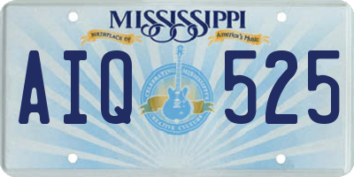 MS license plate AIQ525