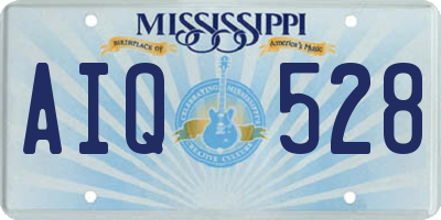 MS license plate AIQ528