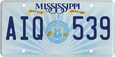 MS license plate AIQ539